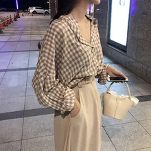 Batwings Sleeve Plaid Cotton Cute Sexy Women Shirts Stand Collar Oversize Female Tops Blouse Plus Size 5XL Casual Street Shirt