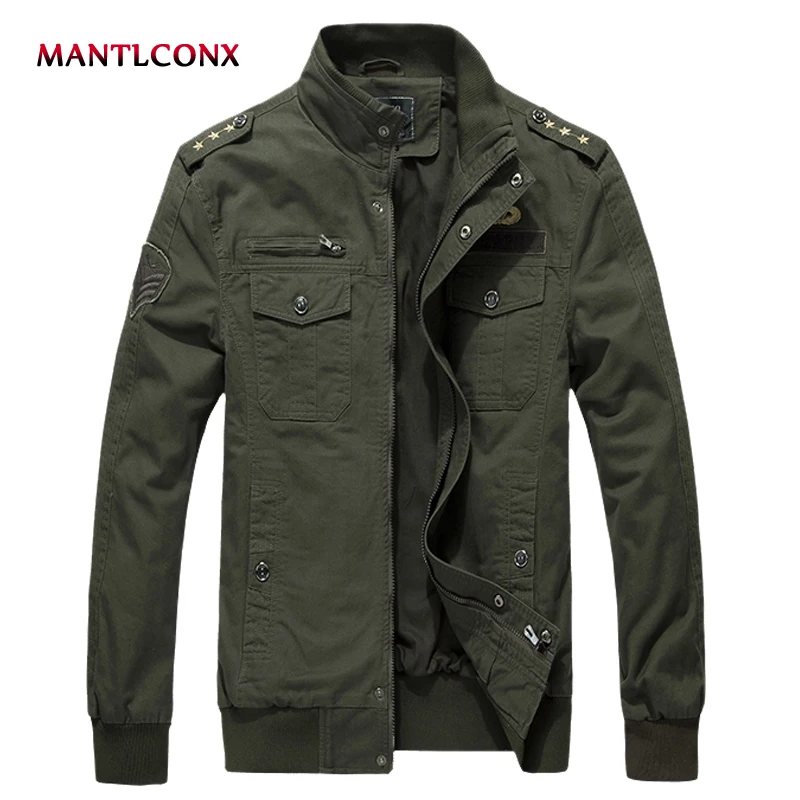 

MANTLCONX 2019 Spring Men Military Style Jacket Autumn Winter Jacket Men Jackets and Coats Winter Coats Men Plus Size Outwear