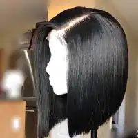 Lace Front Human Hair Wigs For Black Women Straight BOB Wig Remy Black Knots Brazilian Hair Pre Plucked With Baby Hair JKO