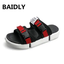 Летние водонепроницаемые мужские тапочки; дышащие сандалии; мужская летняя пляжная обувь; мужские шлепанцы