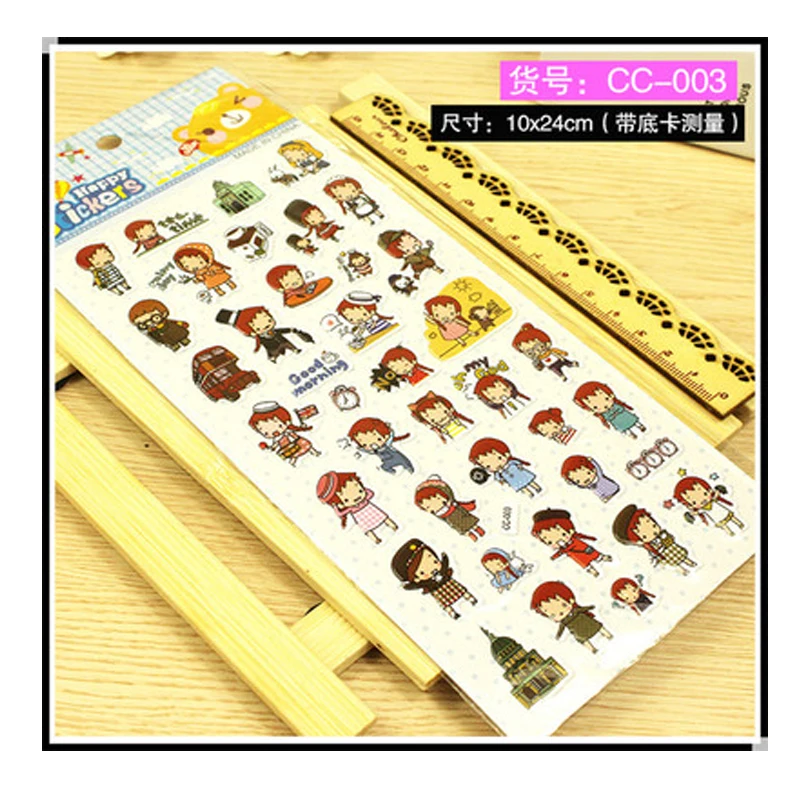 61 sheets Stickers on laptop kawaii cartoon Stickers Emoji diary sticker kids gift toys autocollant enfant children pegatinas