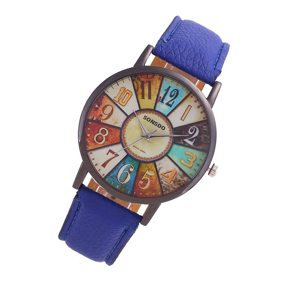 Женские мужские часы с граффити циферблатом многоцветные опционные унисекс Ретро повседневные кварцевые наручные часы relojes de mujer reloj dama