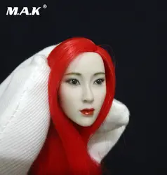 1/6 масштаб азиатская красота рыжие волосы гриль Глава Sculpt Fit 12 "женщина в бледно-Коло фигурку куклы