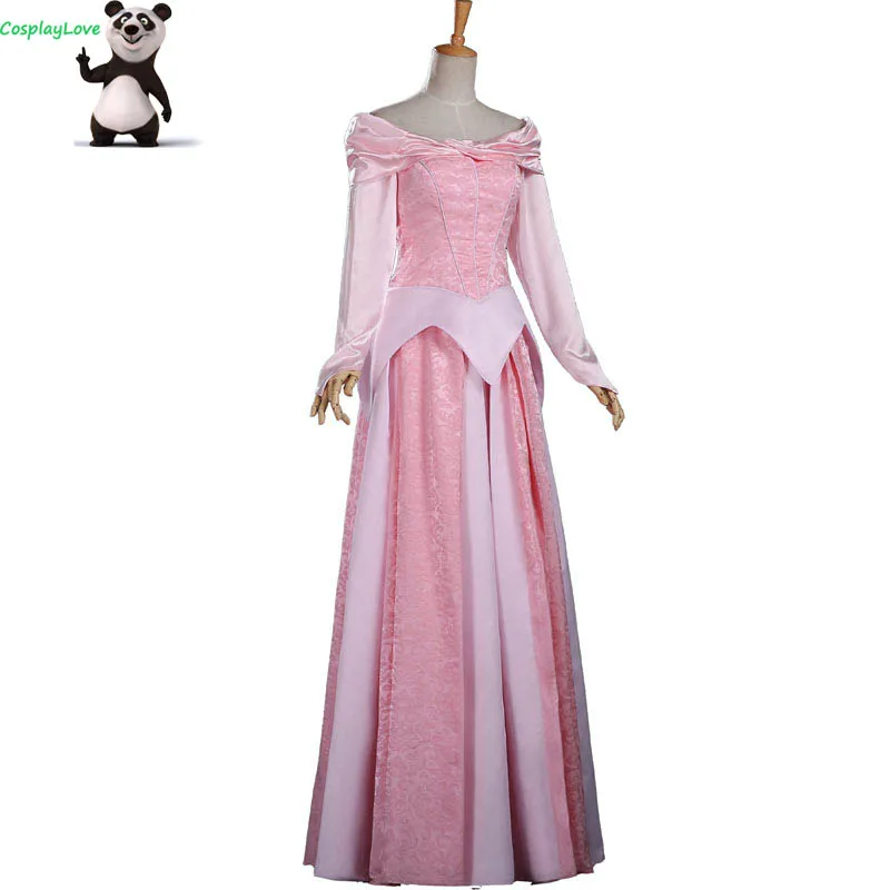 NEW Sleeping Beauty Princess Aurora Pink adult Cosplay Costume Party Dress A.640