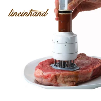 

Meat Tenderizer Sauce Injector Syringe for Enhance The Flavor 21 Stainless Steel Needles BBQ Kitchen Meat Tools