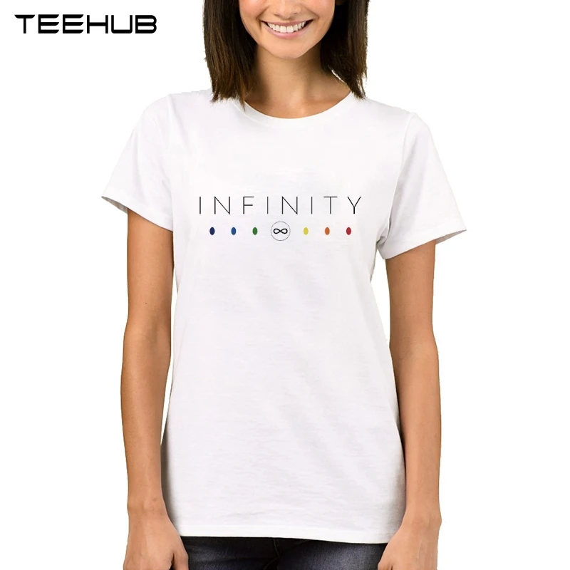 

TEEHUB Women Infinity T Shirts Fashion Letter Printed Lady Avengers Infinity War Tops Short Sleeve O-Neck T-shirt