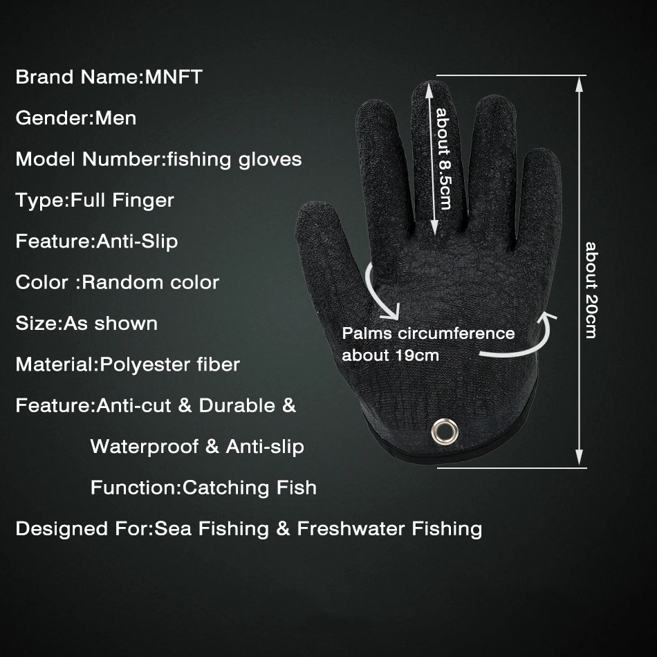 Fishing Gloves 1Pcs Protect Hand from Puncture Scrapes Fisherman Professional Catch Fish with Magnet Release fishing gloves