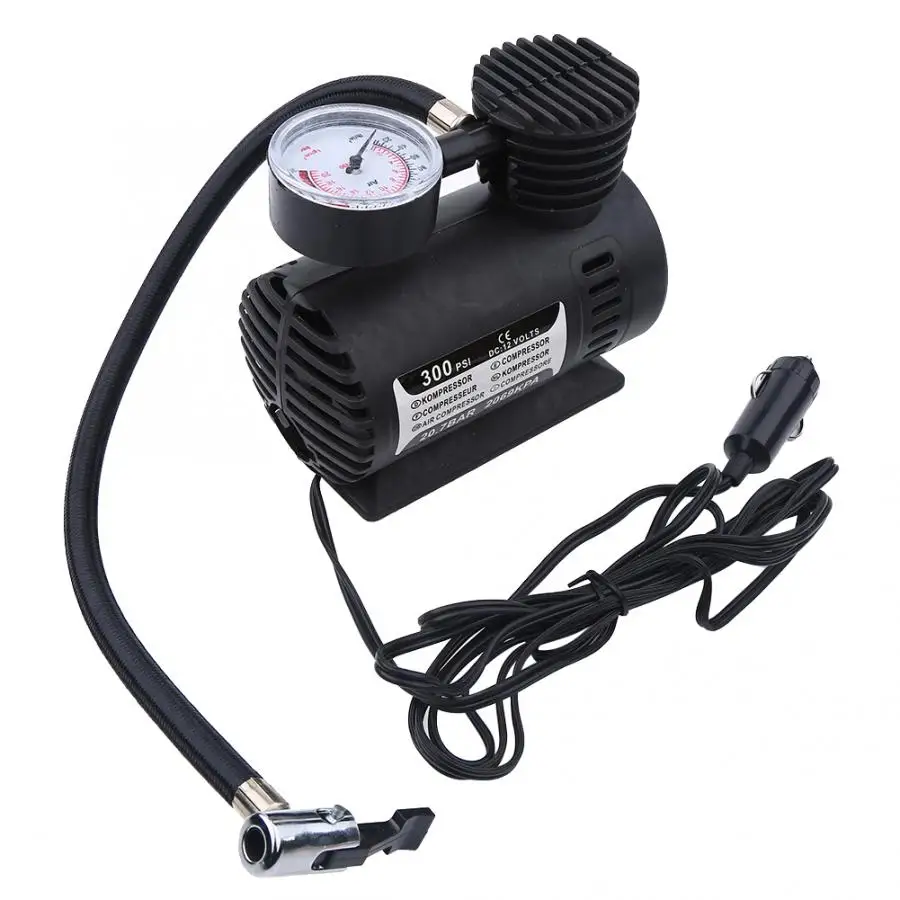 

Portable Mini Air Compressor Electric Tire Infaltor Pump 12 Volt Car 300 PSI Air Compressor