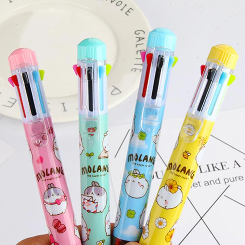 

Novel cartoon 8 colors Ballpoint Pen Office School Pen Student Color pen writing supplies stationery child gift