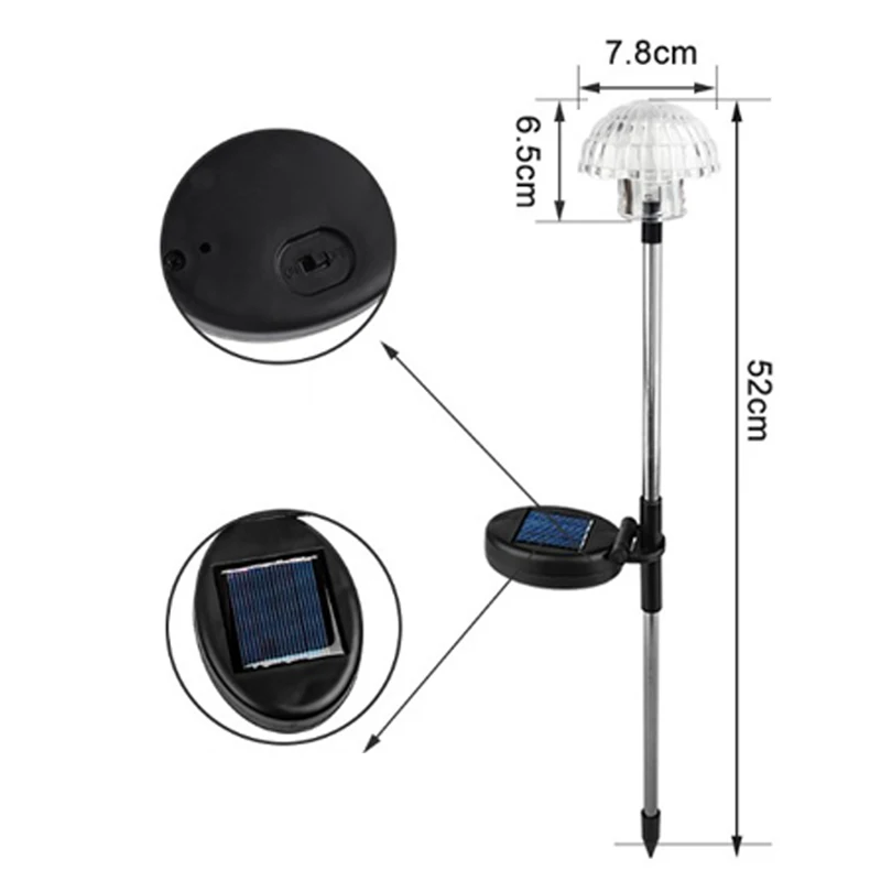 Color-Changing LED Garden Solar Light Outdoor Waterproof  MushroomLily Solar LED for Garden Decoration Path Lawn Solar Lamp  (5)