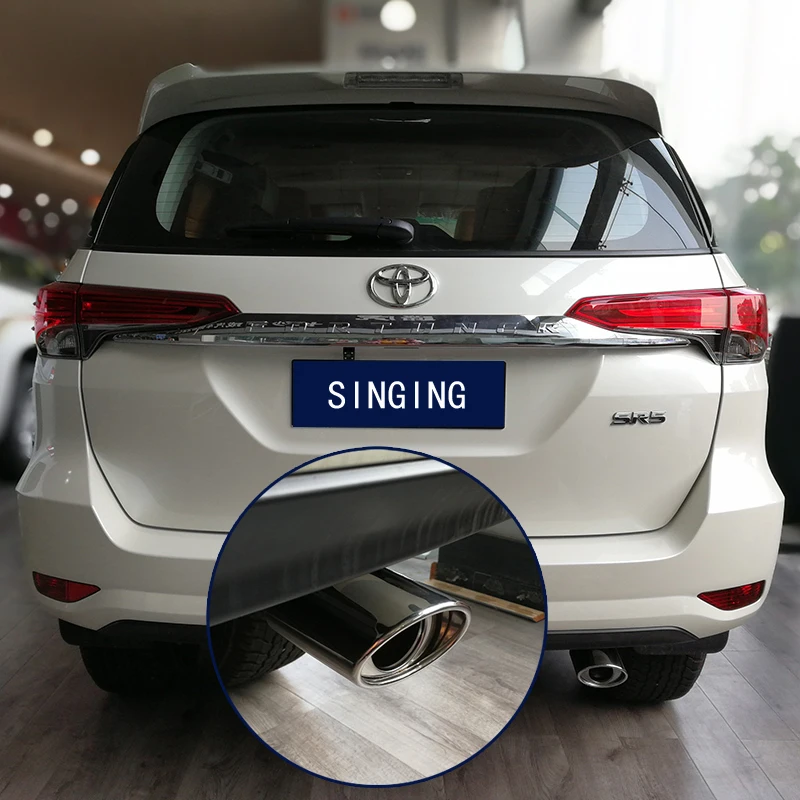 SINGING Muffler For Toyota Fortuner AN160 HILUX SW 2015 18 Stainless