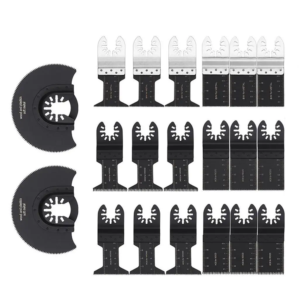 

20PCS Multi-tool Oscillating Saw Blades Set Woodworking Multi-functional Cutter Power Black Tools