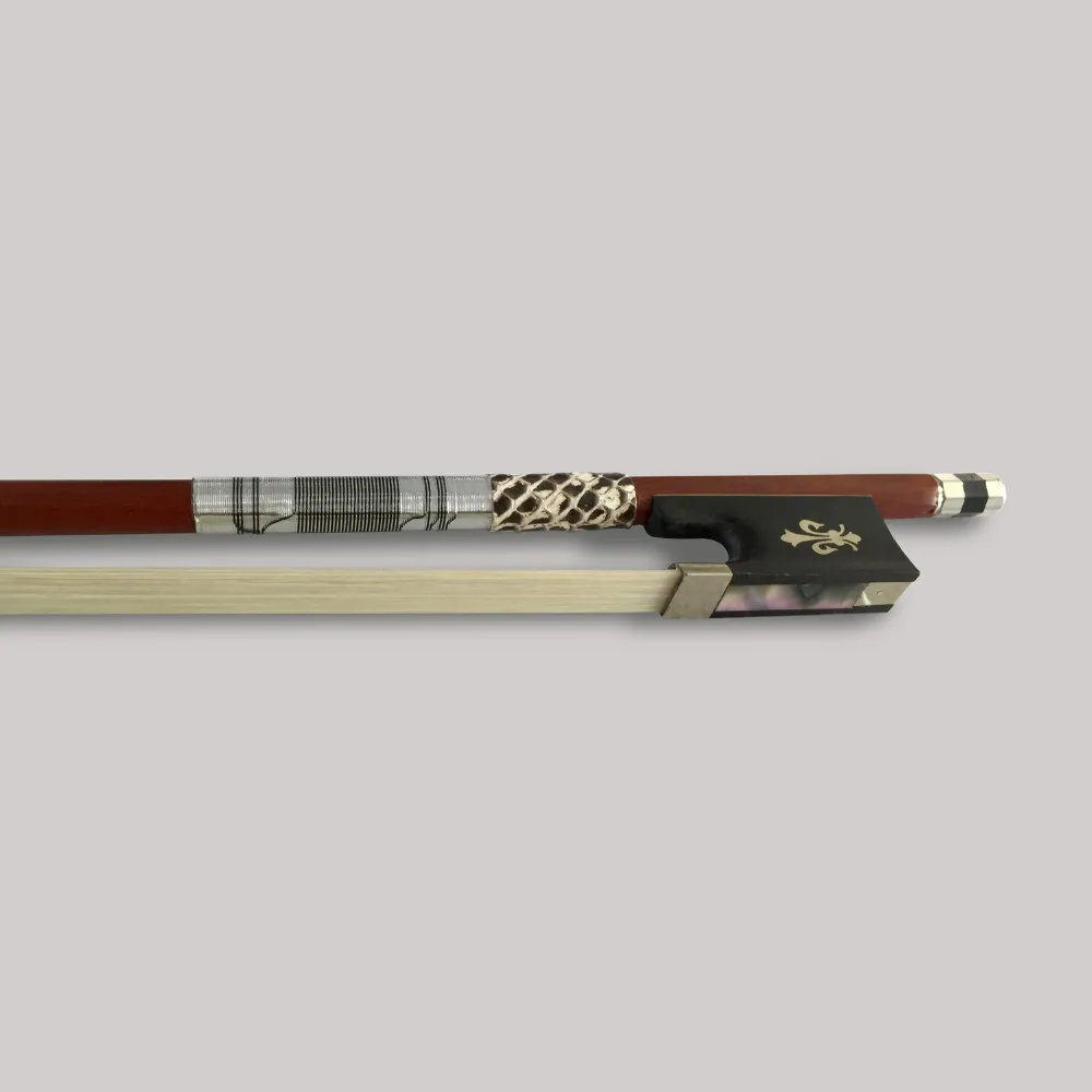 

Exquisite Violin Bow Color Shell Snake Skin Violino Bow Carved Flower 1/4 1/2 3/4 4/4 Bows violon accessoire