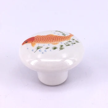

5PCS Diameter 38mm white ceramic kitchen cabinet knobs, drawer dresser wardrobe furniture handles pulls knobs