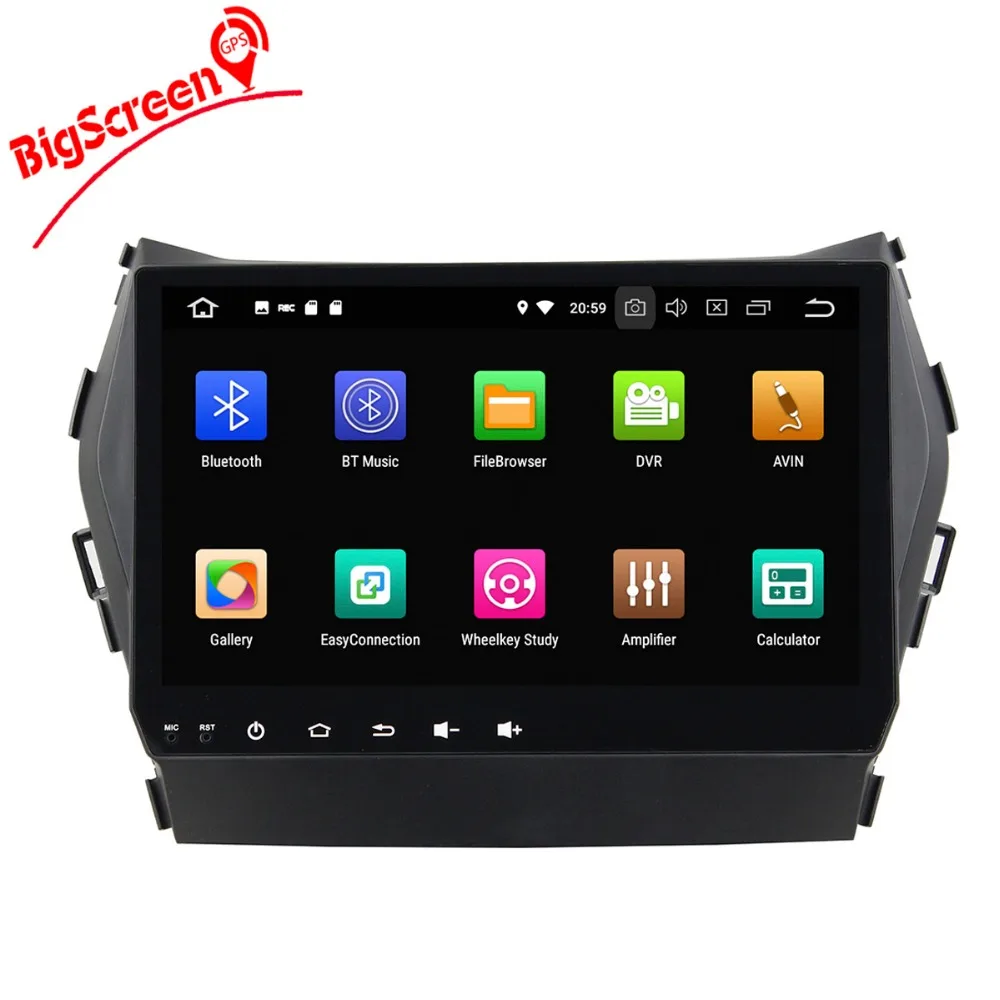 Flash Deal Bigscreen Android 8.0 car DVD octa Core 4GB RAM 32GB rom multimedia player for hyundai IX45 santa fe 2014+ gps stereo head units 5