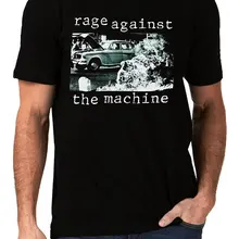 Новая мужская черная футболка Rage Against The Machine*, рок-группа, значок, размер S-3XL, хлопковая футболка, модная футболка, топ, футболка