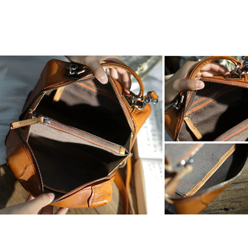  AETOO British retro handmade cowhide leather shoulder portable diagonal bag casual compact box type