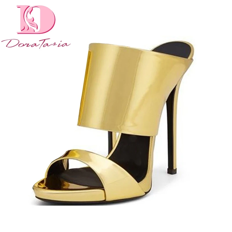 

DoraTasia Top Quality Big Size 33-43 Thin High Heels Brand Deisgn Summer Shoes Women Mules Pumps Sexy Shoes Woman