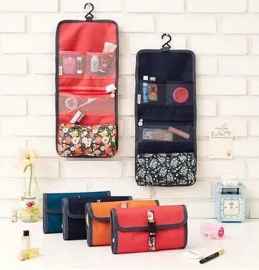 

Suspended Floral Washing Bag Folding Wash Cosmetic Bag Multifunctional Travel Bag