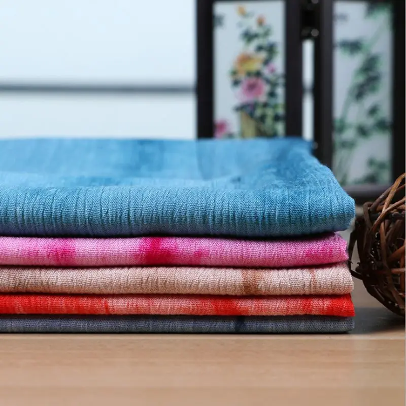 

Eco-friendly viscose linen fabric woven dyed thin fabric for pants and and scarf in Summer 50*135cm/piece L30