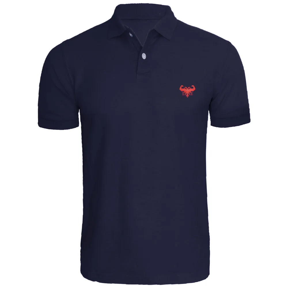 Mens The strong Albanian Eagle Embroidered Polo Shirts | Мужская одежда