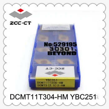 

ZCC Original DCMT11T304-HM YBC251 DCMT 11T304 Carbide Inserts 10pcs Turning Tool Lathe Cutter CNC Tools