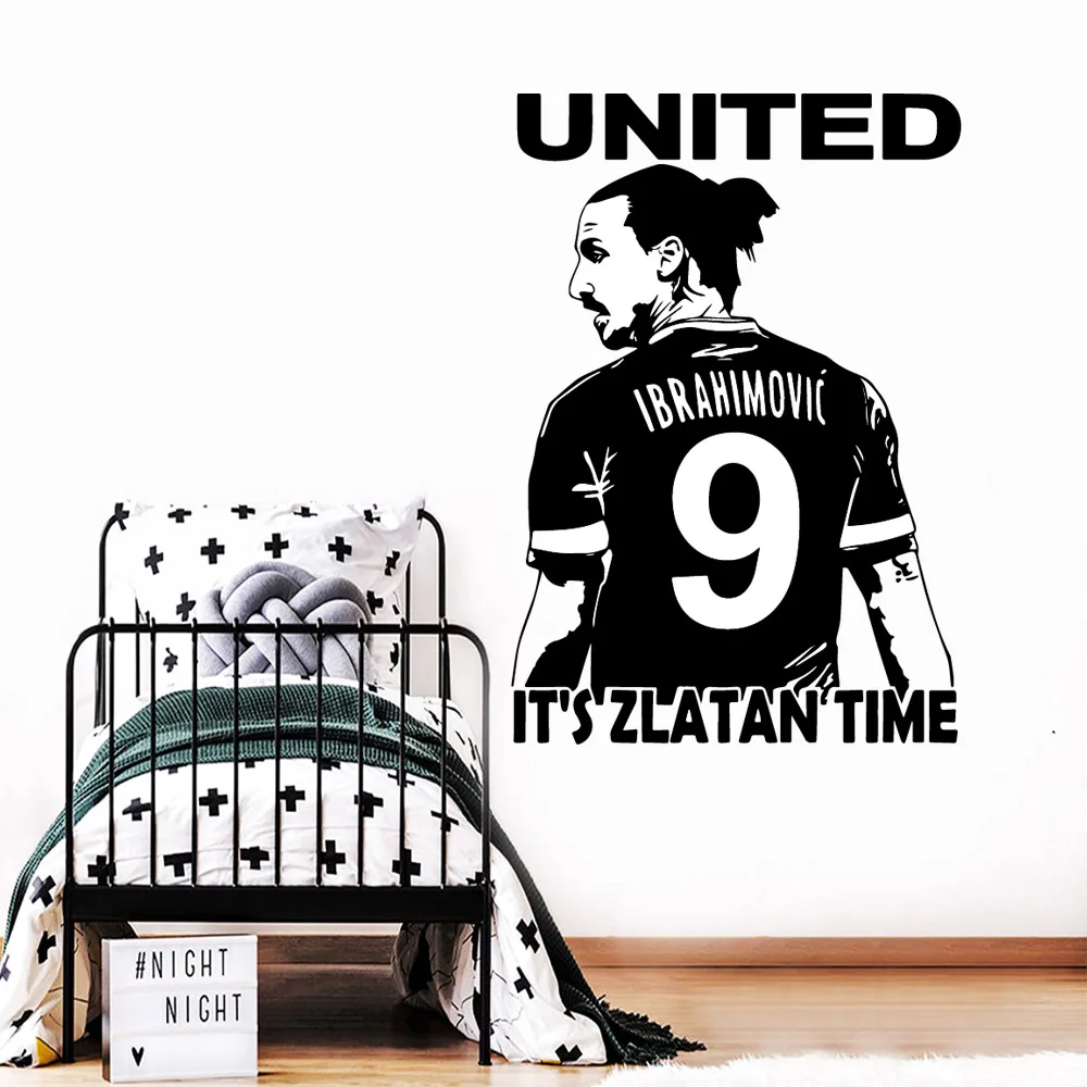 

DIY Art it'zlatan time Wall Art Decal Wall Art Sticker Murals vinyl Stickers Wall Decal Home Accessories Bedroom Mural