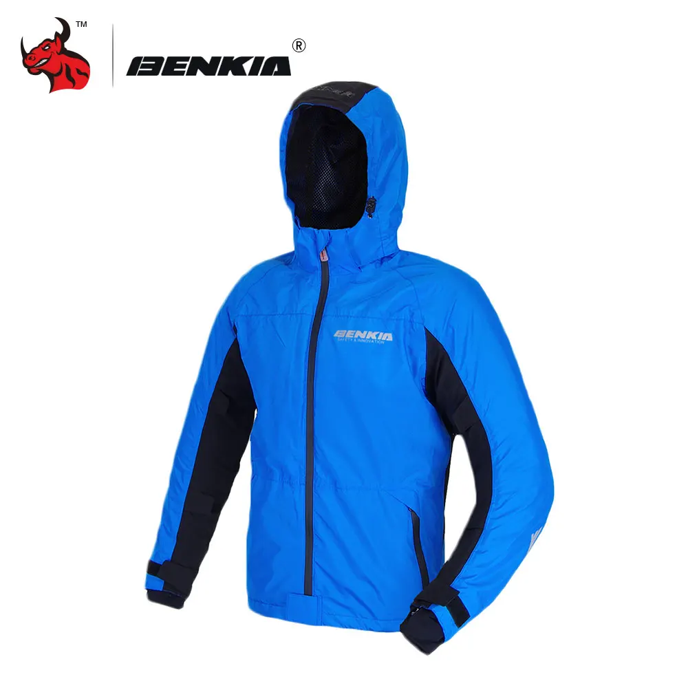 

BENKIA HDF-JS24 Motorcycle Wind-coat Spring Summer Windbreaker Removable Hood