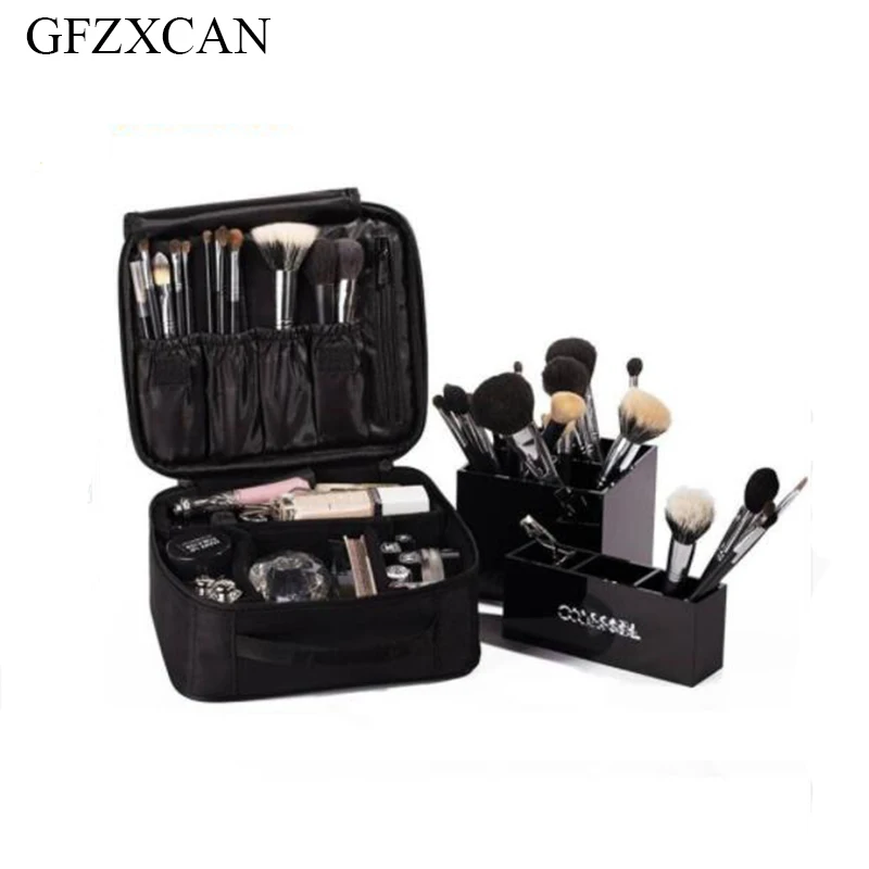 

New ladies double waterproof cosmetic bag portable travel multi-function Oxford cloth makeup beauty nail cosmetic bag