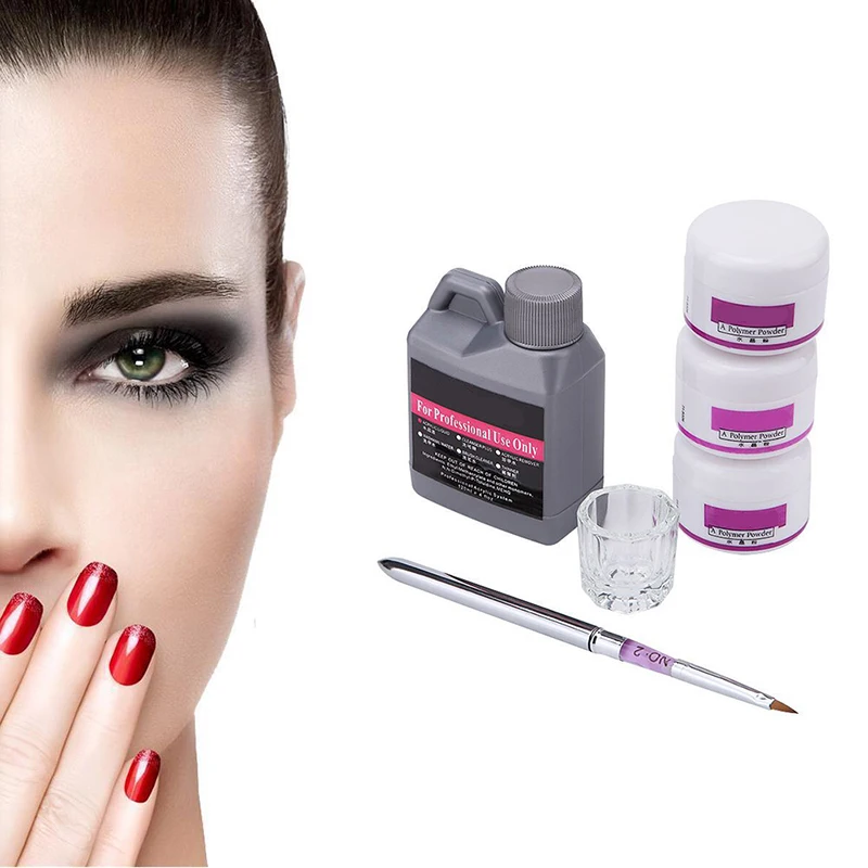 

Portable 4 in 1 Nail Art Kit Acrylic Liquid Crystal Powder Pen Tool For Manicure Kit Wholesale