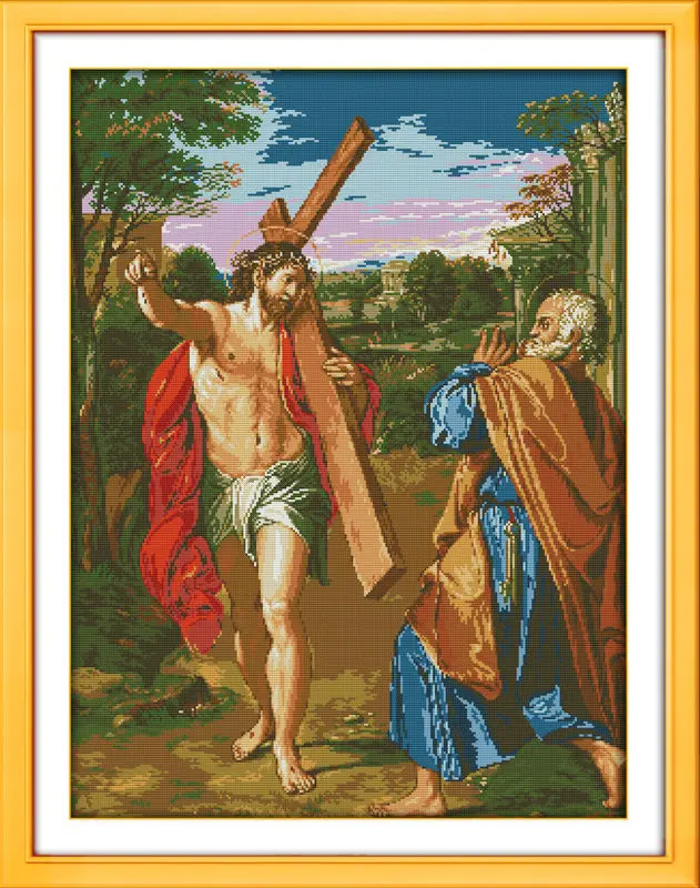 

Jesus (4) Naked Printed on Canvas DMC Counted Chinese Cross Stitch Kits printed Cross-stitch set Embroidery Needlework