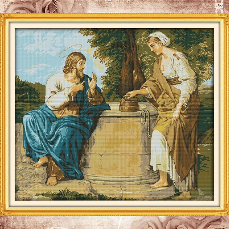 Joy Sunday Counted cross stitch kit Kind Jesus DMC14CT11CTcottonfabric