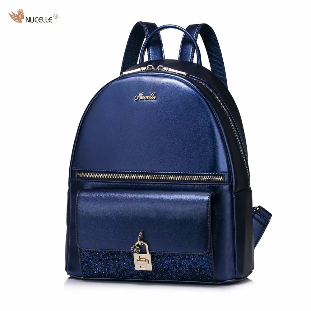 New NUCELLE Brand Design Women's Fashion Flower Lock Flash PU Leather