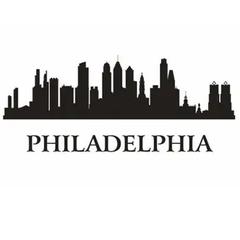 

PHILADELPHIA City Decal Wall Sticker Vinyl Stickers Decor Mural Art Living Room Home Decoration Landmark Skyline Wall Decal