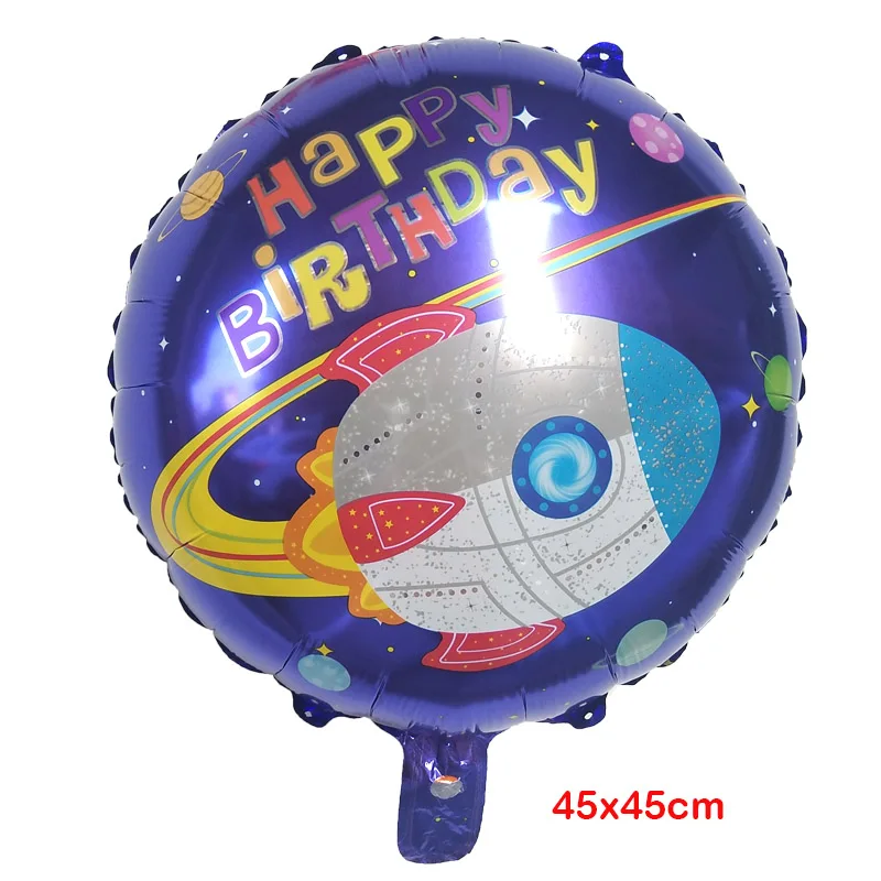 1 шт. гигантский ракета, космонавт воздушный шарик из фольги в форме для маленьких мальчиков super hero за игрушки с днем рождения вечерние украшения Дети космического пространства мяч - Цвет: 18inch rocket