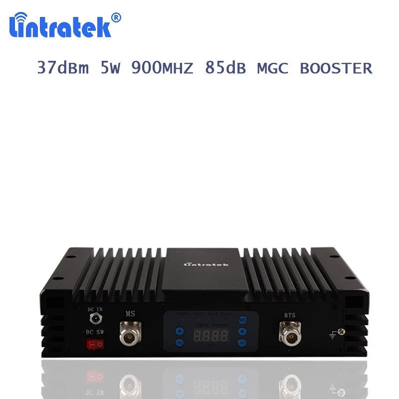 lintratek MGC/AGC 900mhz Mobile Signal Amplifier Big Power Repeater Booster 2G data and voice High Gain 900 Signal Booster S35