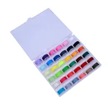 

Colorful 36 Grids Storage Case Box With Sewing Thread 36 Pcs Empty Colorful Bobbins Spool for Brother Janome Singer Elna