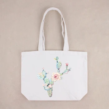 

Cactus Handbags Women Cotton Canvas Shoulder Tote Eco Bag Fashion Shopping Beach Bags for Teenagers Girls BB228