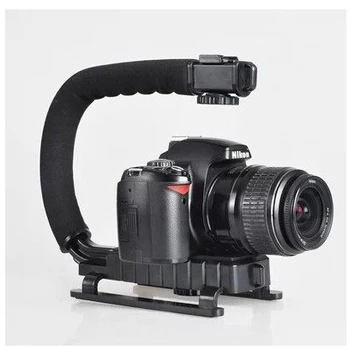 

New U Shape Flash Camera Bracket Stand Grip Holder Black For DV Camcorder high quality