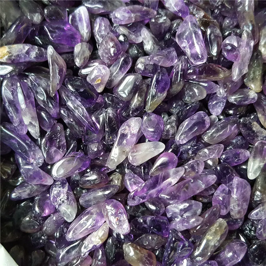 Natural amethyst natural quartz crystal rough polished gravel specimen