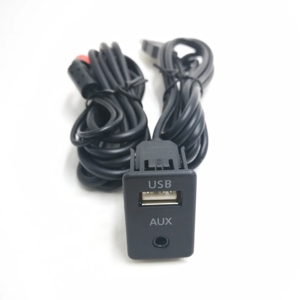 Biurlink 100 см Универсальный Автомобильный AUX USB/2RCA USB панельный порт зарядки адаптер для Toyota Collora Camry для Mitsubishi