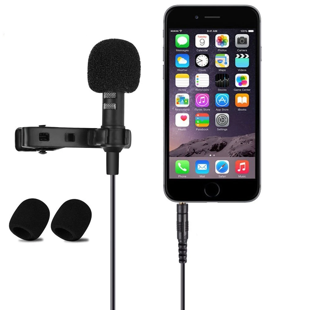 

YIXIANG Clip-on Omnidirectional Condenser Microphone for Apple Iphone Ipad Ipod Touch Samsung Android and Windows Smartphone