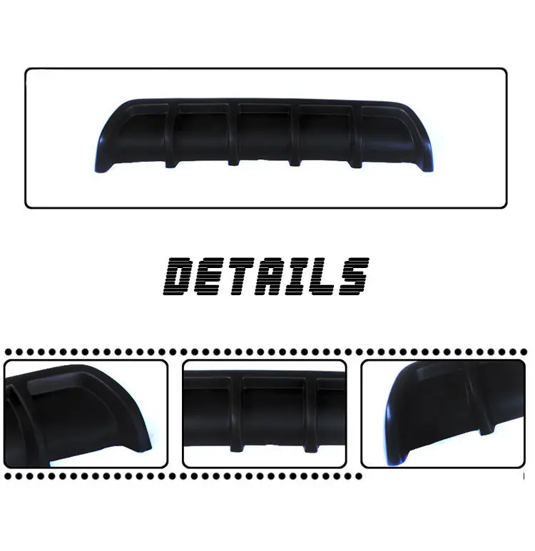 25 &quotx5&quot Матовый Черный ABS универсальный задний изогнутый распылитель для губ|rear