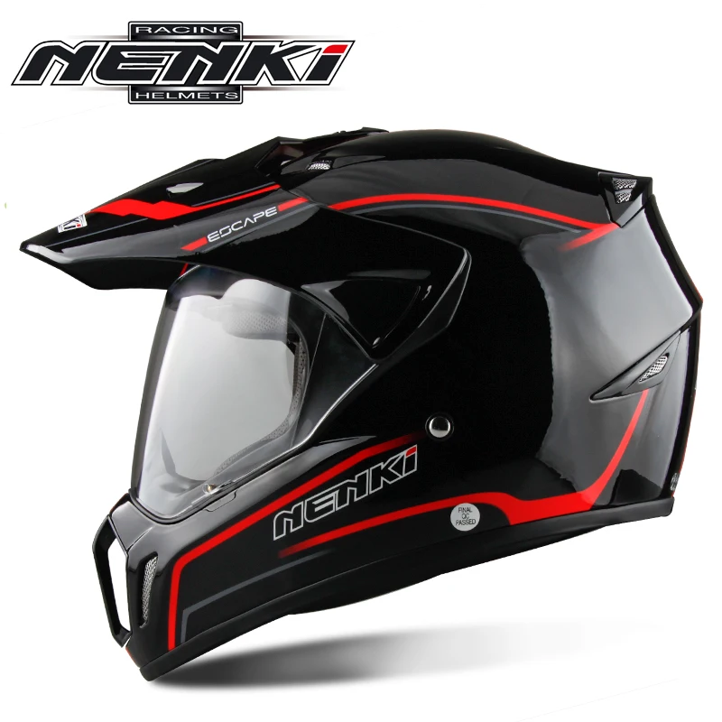 NENKI, черный мотоциклетный шлем, мотоциклетный шлем с полным лицом, мужской шлем для мотокросса, мотоциклетный туристический гоночный шлем, мотоциклетный шлем