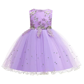 

Spring Summer Kids Princess Dress Teenage Sleeveless Christmas Dress Party Evening Ball Prom Wedding Dance Embroidery Costume