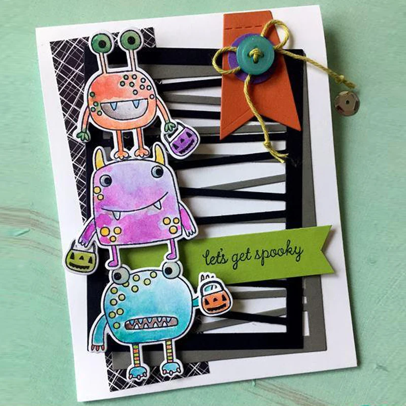 

Spooky Robot Frogs Clear Stamps Seal for Scrapbooking Decorative Paper Cards Making Crafts Supplies Transparent Stamp New 2018