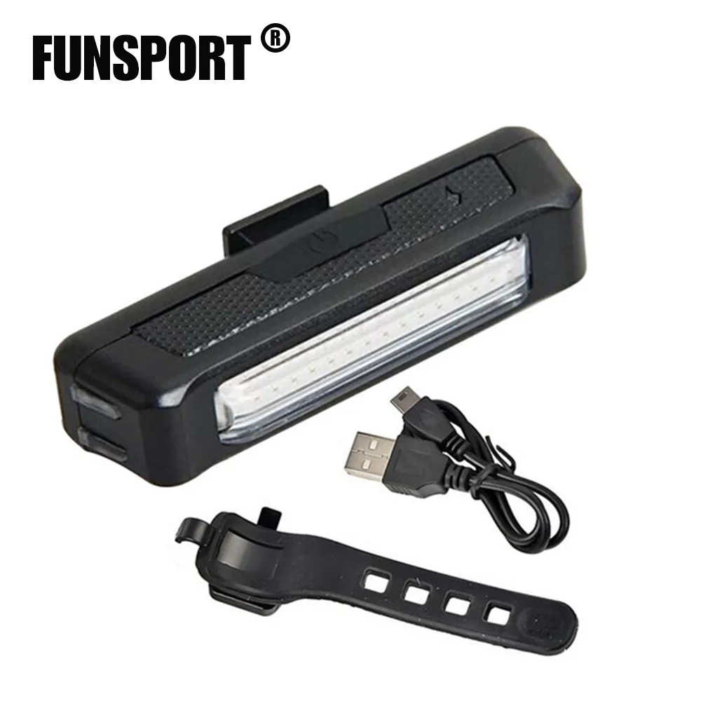 FUNSPORT Bike Tail Light Rechargeable COB USB Rechargeable Bicycle LED Light with Max Output 250 Lumens Bike Tail Lightens2