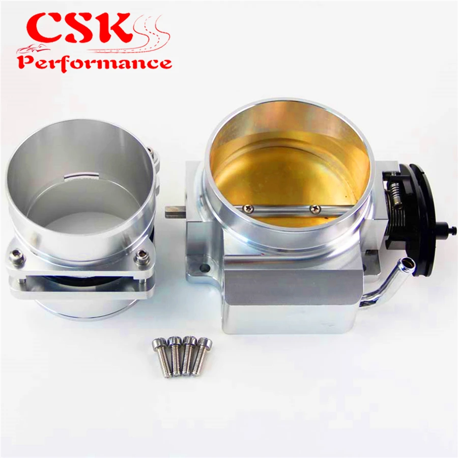 Mass Air Flow Sensor MAF End Adapter +102mm Throttle Body Fits For