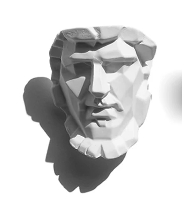 Силиконовая форма 3D голова Александера пластырь для ароматерапии для автомобильной скульптуры глина бетонная форма магнит на холодильник домашний декор diy подарок - Цвет: A