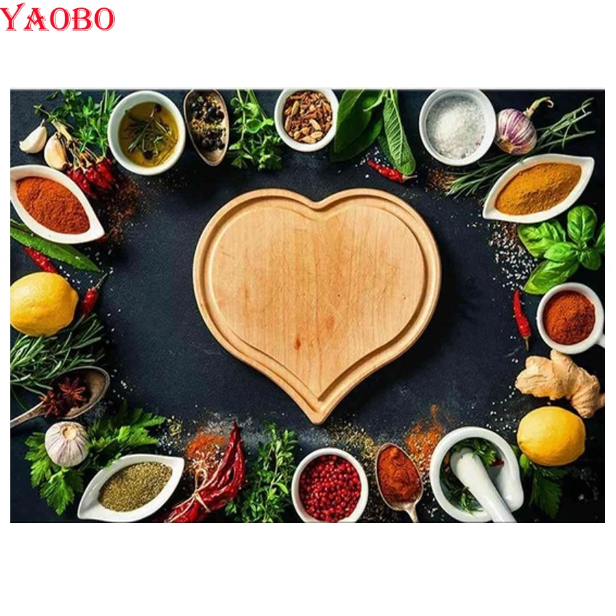 5D Diy Алмазная картина для кухни специй вышивка крестиком полностью